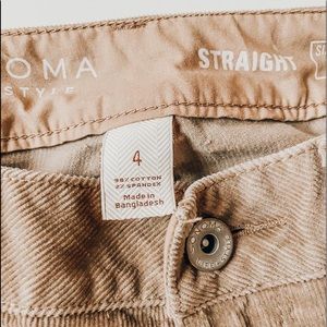 Straight leg pants Sonoma y2k style relaxed fit tan color